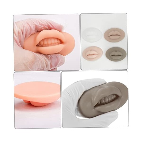 Housoutil 16 Pièces Masque À Lèvres Module 3D Modèle De Lèvres En Silicone Modèle De Mannequin De Lèvre Faux Maquillage Fauss