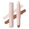 KIMUSE 2 couleurs bi-crème Contouring Stick, Highlight & Contour Bronzer Stick à emporter partout, Long Longue durée et étanc