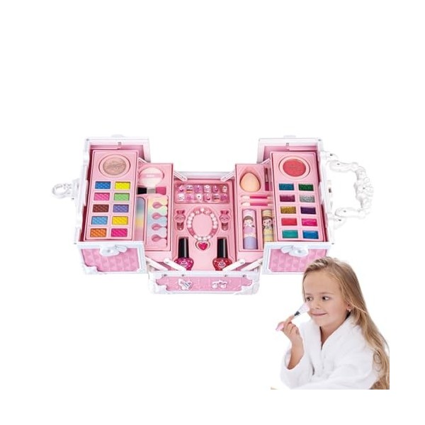 WESTCH Childrens Washable Makeup Set, Childrens Washable Cute Makeup Tools, Kids Make Up, Portable Kids Makeup Sets, Water-So