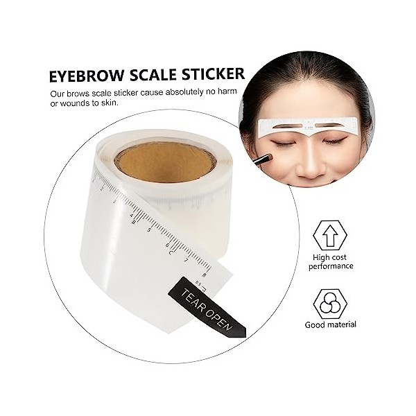 Angoily 4 Rouleaux Règle À Sourcils Kits De Maquillage Outils De Maquillage Kit De Maquillage Modèle De Mise En Forme Des Sou