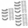 DOITOOL 60 Paires Cils Mascara Tridimensionnel Imitation Vison