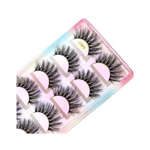 UAMOU Cils en vrac 3D vison cils moelleux doux vaporeux naturel Extension de cils réutilisable Cilios vison faux cils maquill