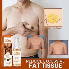 Gynecomastia Chest Tightening Spray, 2Pcs Gynécomastie Spray Fondant Cellulite, Spray de réduction de la graisse de la poitri