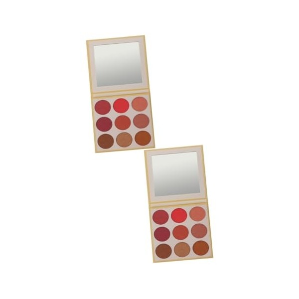 minkissy 2 Pcs 9 Palette De Maquillage En Poudre Fard À Paupières Scintillant Palette De Paillettes Maquillage Fard À Paupièr