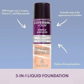 COVERGIRL Simply Ageless 3-in-1 Liquid Foundation - Warm Beige 245