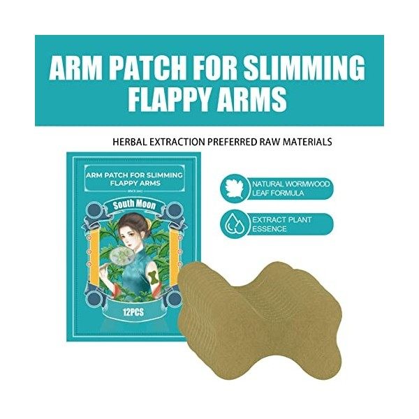 Ecoticfate 12 pcs Patchs Minceur Slim Patch Autocollant Perte de Poids Arm Brûlant Les Graisses Ingrédients Végétaux Patch Mi