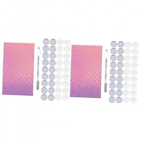 Mipcase 2 Ensembles Boîte De Fard à Paupières De Maquillage Outil Tissu Mat Scintillant Voyage Cosmétique