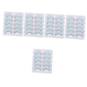 Housoutil 25 Paires De Faux Cils Colorés 5D Faux Cils Cils DHalloween Extensions De Faux Cils Dramatiques Cils Longs Pour Ha