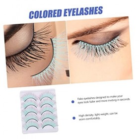 Housoutil 25 Paires De Faux Cils Colorés 5D Faux Cils Cils DHalloween Extensions De Faux Cils Dramatiques Cils Longs Pour Ha