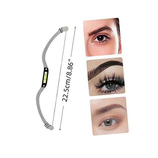 DOITOOL 4 Ensembles Règle De Des Sourcils Outil Multifonction Portable Alliage Daluminium Accessoires