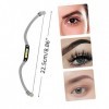 DOITOOL 4 Ensembles Règle De Des Sourcils Outil Multifonction Portable Alliage Daluminium Accessoires