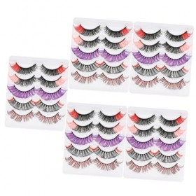 DOITOOL 5 Boîtes Cils Colorés Faux Cils Halloween Russie Imitation Vison Manquer