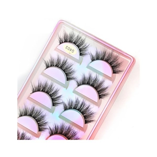 UAMOU Cils en vrac 3D vison cils moelleux doux vaporeux naturel Extension de cils réutilisable Cilios vison faux cils maquill