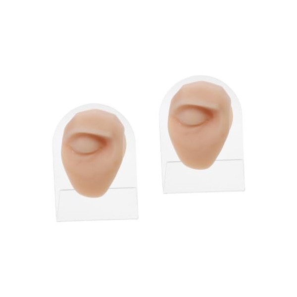 minkissy 2 Pièces Modèle Oeil Droit Silicone Formation Peau Maquillage Des Yeux Pratique Pratique Visage Meilleur Rose Jouet 