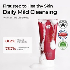 Whamisa Crème Nettoyante Mousse de Fleurs BIO, Naturelle, Fermentée, Hydratante, Apaisante, Exfoliante, Peau Unifiée, Sans Ré