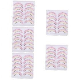 Housoutil 25 Paires De Faux Cils Colorés Faux Cils Réutilisables Faux Cils Colorés Cosplay Faux Cils Faux Cils Imitation Natu