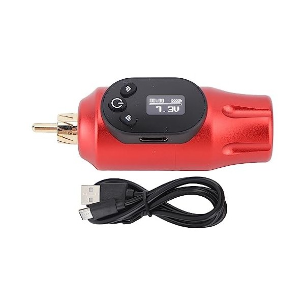 Puissance de Tatouage sans Fil 2000mAh avec Interface, Affichage Numérique, Durable pour les Tatoueurs Pratiques, écran OLED