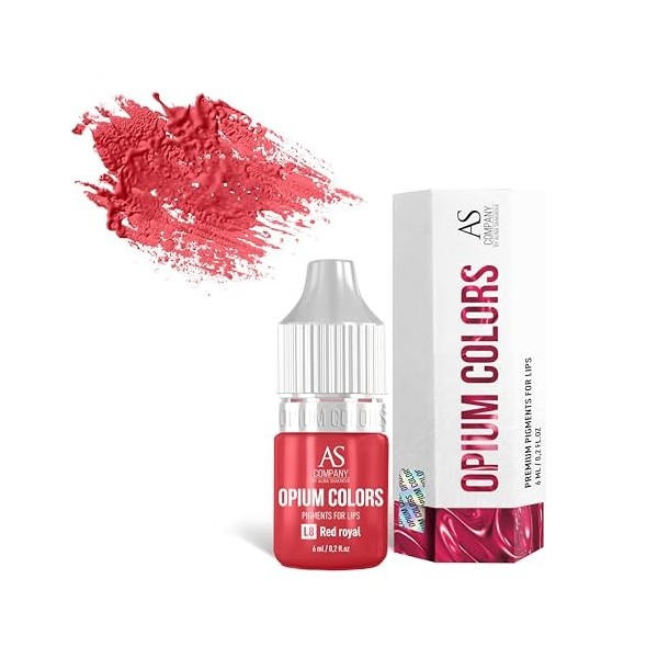 Pigment maquillage permanent levres L8-RED ROYAL ORGANIC 6 ml OPIUM COLORS 