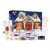 HEITIGN Coffret Cadeau beauté de Noël Calendrier de LAvent de Noël Boîte Aveugle beauté Comprenant un Autocollant pour les O