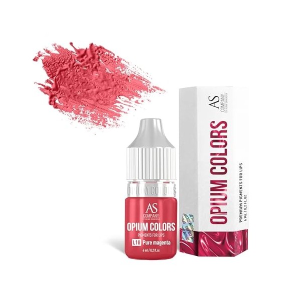 Pigment maquillage permanent levres L18-PURE MAGENTA ORGANIC 6 ml OPIUM COLORS 