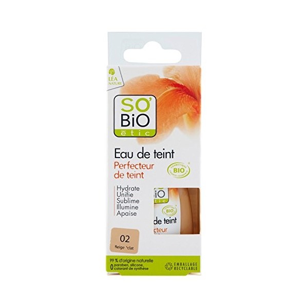 SOBiO étic Eau de Teint Perfecteur de Teint 5 en 1 02 Beige Éclat 30 ml