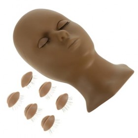 POPETPOP 6 Pièces Greffage Tête De Cils Modèle Cosmétologie Pratique Tête Cosmétologie Mannequin Tête Cils Extension Tête Ext