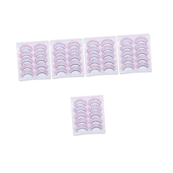 Housoutil 25 Paires De Faux Cils Colorés Faux Cils Cils De Cosplay Naturels Faux Cils Avec Couleur Faux Cils Cosplay Faux Cil