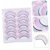 Housoutil 25 Paires De Faux Cils Colorés Faux Cils Cils De Cosplay Naturels Faux Cils Avec Couleur Faux Cils Cosplay Faux Cil