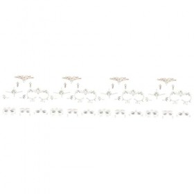 DOITOOL 12 Feuilles Etiquette Autocollante Visage Stickers Strass Lumineux