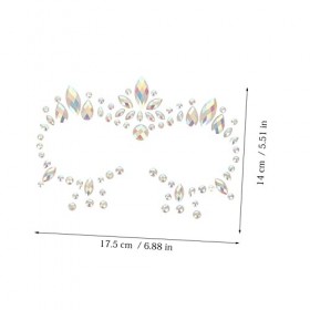 DOITOOL 12 Feuilles Etiquette Autocollante Visage Stickers Strass Lumineux