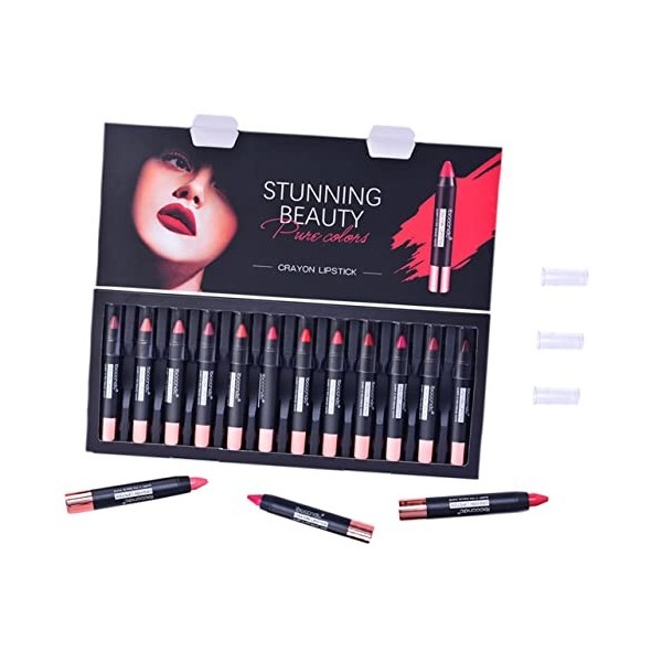 FRCOLOR 12 Pièces Ensemble Rouge À Lèvres Coréen Maquillage En Vrac Brillant À Lèvres Brillant Mat Tache À Lèvres Coréen Tein