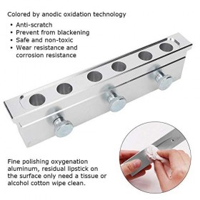 Moule de rouge à lèvres pour la fabrication de kit de rouge à lèvres, 12.1mm 6 trous à double usage en alliage daluminium br