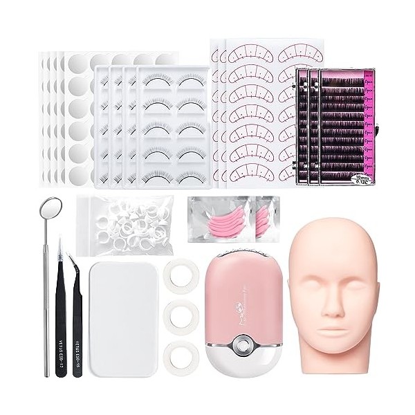 Kit dextension de cils, kit professionnel dextensions de cils, kit dentraînement de greffe de cils, mannequin dentraîneme