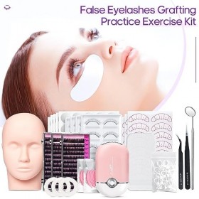 Kit dextension de cils, kit professionnel dextensions de cils, kit dentraînement de greffe de cils, mannequin dentraîneme