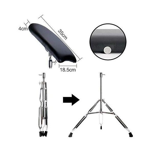 Accoudoir de Tatouage Réglable 65-100cm Tattoo Stand Bras Repose-jambes en Aluminium Salon Studio