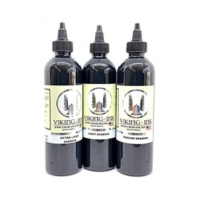 Kit dencre B&W Viking-ink 3 Ud Shadow pour le tatouage 120 ml