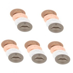 Didiseaon 20 Pièces 3D Module Masque À Lèvres Fausse Peau Lèvre Micro Blading Pratique Peau Silicone Lèvre Réaliste Faux Maqu