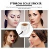 Angoily 4 Rouleaux Règle À Sourcils Modèle De Mise En Forme Des Sourcils Outil À Coulisse Maquillage Pochoir Outils De Maquil