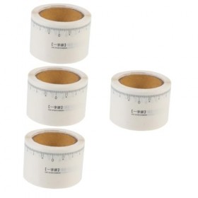 Housoutil 4 Rouleaux Règle De Des Sourcils Lame Rasoir Moule Etiquette Autocollante Pochoir à Sourcils Jetable Femme Autocoll