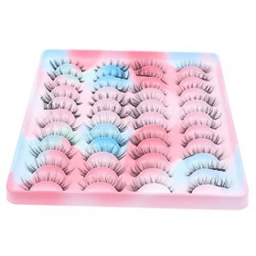 Housoutil 60 Paires Cils Ioni Nature 3d Pestañas Postizas Fournitures De Maquillage Latisse Imitation Vison Multicouche