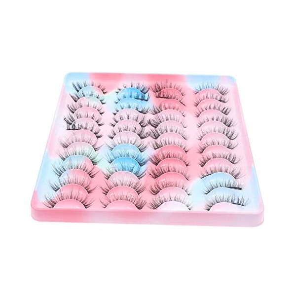 Housoutil 60 Paires Cils Ioni Nature 3d Pestañas Postizas Fournitures De Maquillage Latisse Imitation Vison Multicouche