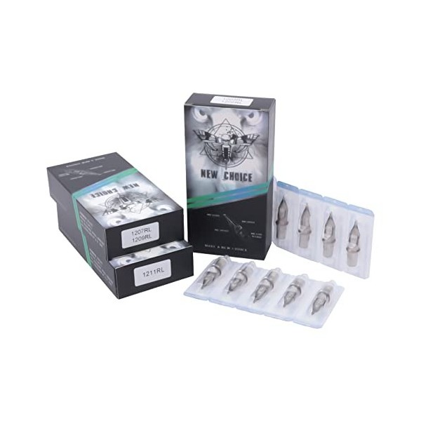 50 aiguilles de tatouage Bugpin Modular Cartridge Circular Liner, Modular Tattoo Needle Cartridge, Circular Liner Tattoo Aigu