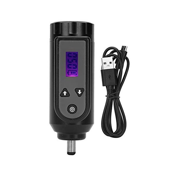 Voluxe Alimentation sans Fil pour Tatouage, Mini Alimentation pour Tatouage Affichage LCD Batterie de Grande Capacité pour Ma