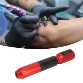 Kit de Stylo de Tatouage, Kit de Machine 1500 MAh, Alimentation dinterface, Fournitures de Tatouage Rouge pour Débutants