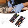 Ensemble dEncres de Tatouage 14 Couleurs, Pigments Professionnels pour un Kit de Coloration Facile, Pigments de Tatouage Fac