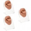 FOMIYES 3 Ensembles De Langue Nail Formation De Modèle De Langue Faux Modèle De Visage Modèle De Langue En Silicone Bouche Pa