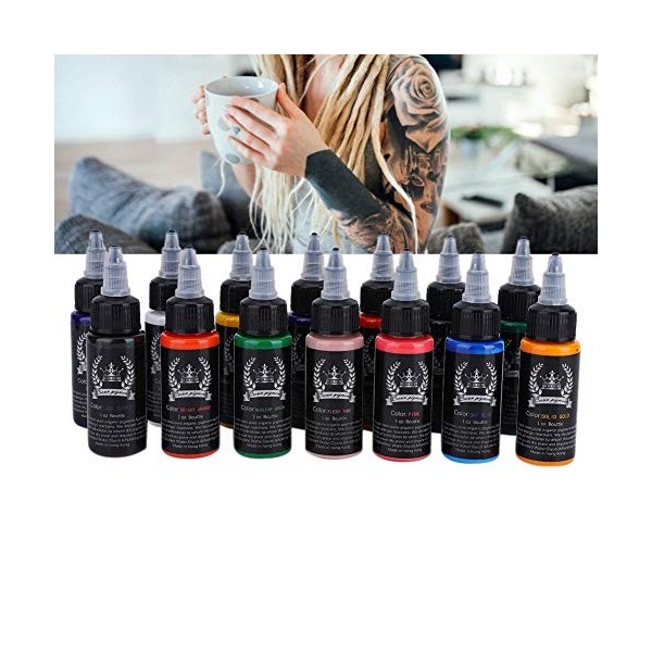 LEncre De Tatouage De Couleurs De 30ml / Bottle 14 A Placé, Tatouage DEncre De Maquillage Encre De Tatouage Permanent Embel