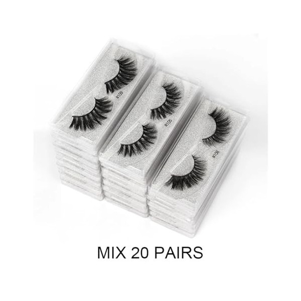 UAMOU Cils en désordre 3d cils de vison cils de vison naturel doux cilios faux cils maquillage faux cils en vrac Cheerfully 