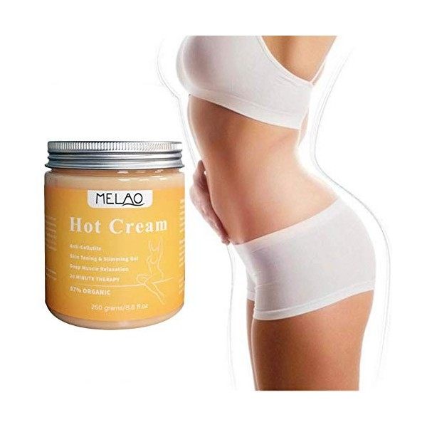 Cellulite Hot Cream, Cellulite Chaude Minceur Crème Massage Gel Crème Brûlante Crème Massage Ferme Votre Peau Réduire Lappar