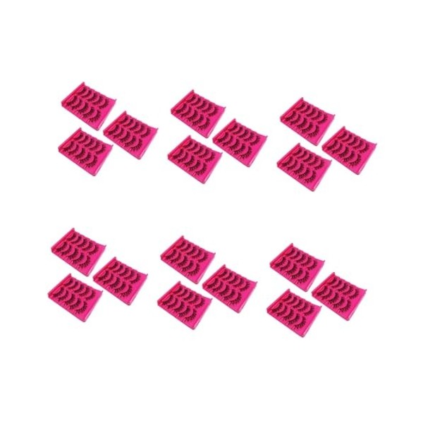 FRCOLOR 75 Paires Faux Cils Cil Volume Épais Cils Denses Cils Réutilisables Multicouche Cheveux Faits à La Main De Tige Trans